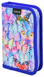 Herlitz Penar fete neechipat, cu 1 fermoar si 2 clapete, HERLITZ Colorful Butterflies Penar