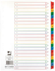 Q-CONNECT Index carton Mylar, alfabetic A-Z, margine color Q-CONNECT