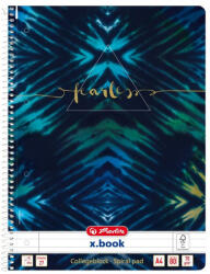 Herlitz Caiet cu spirala A4, 80 file, coperta carton, HERLITZ New Batik Fearless dictando