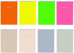  Caiet A5, 80 file, coperta din piele ecologica neon