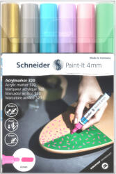 Schneider Marker pictura cu vopsea acrilica, 4 mm, SCHNEIDER Paint-It 320-2, 6 buc/set