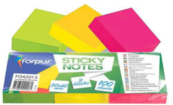 Forpus Notes autoadeziv 50x38 mm, 3x100 file/set, neon FORPUS