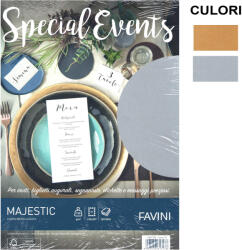 FAVINI Carton metalizat FAVINI Majestic Special Events, A4, 120 g/mp, 20 coli/top argintiu
