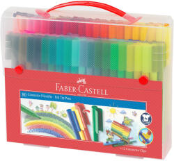 Faber-Castell Carioci cu clip 80 culori Connector FABER-CASTELL, FC155579