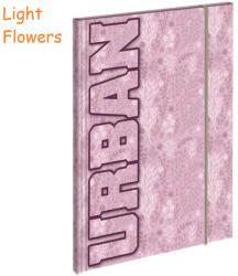 S-COOL Mapa din carton cu elastic, S-COOL Urban Premium Light Flowers
