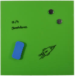 DESQ Tabla magnetica sticla DESQ, 45x45 cm verde
