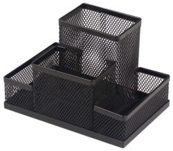  Suport accesorii birou metalic, 4 compartimente, Mesh