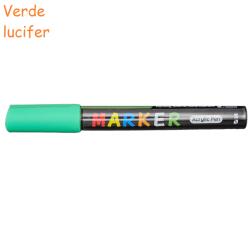 M&G Marker cu vopsea acrilica, varf rotund 2 mm, M-G verde lucifer