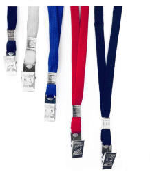 SARFF Snur textil pentru ecuson economic, cu clips, 100 buc/set, SARFF Eco albastru
