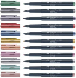 Faber-Castell Marker permanent metalizat FABER-CASTELL Metallics roz berry