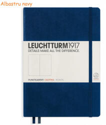 LEUCHTTURM1917 Caiet cu elastic A5, 125 file, LEUCHTTURM1917 Points albastru navy