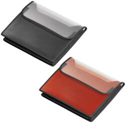 VELOFLEX Mapa plastic cu burduf, A4, VELOFLEX Velobag negru