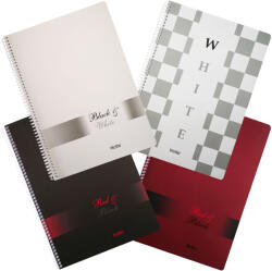 NOTTE Caiet cu spirala A4, 100 file, matematica, 3 separatoare, NOTTE White
