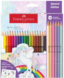 Faber-Castell Creioane colorate 18+6 culori/set, FABER-CASTELL Unicorn, FC111221