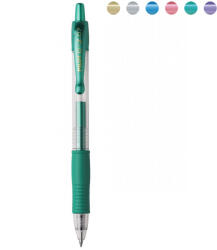 Pilot Roller cu gel metalizat, 0.7 mm, PILOT G-2 verde