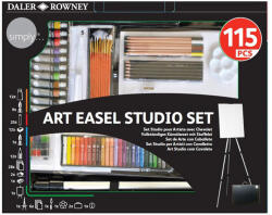 Daler Rowney Set pictura cu sevalet DALER ROWNEY Complete Art Simply, 115 piese/set Sevalet