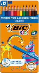 BIC Creioane colorate BIC Kids Evolution, 12 culori/set