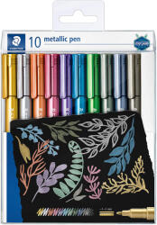 STAEDTLER Marker permanent metalizat STAEDTLER Metallic 8323, 10 buc/set