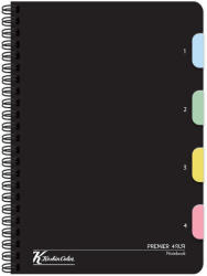 Keskin Color Caiet cu spirala 17 x 24 cm, 120 file, 4 separatoare, KESKIN COLOR Premier dictando