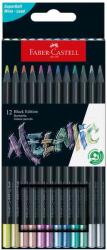 Faber-Castell Creioane colorate 12 buc/set FABER-CASTELL Black Edition Metallic, FC116415