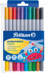 Pelikan Carioci cu 2 capete PELIKAN Colorella Twin, 10 buc/set