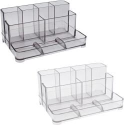 MAS Suport accesorii birou 9 compartimente MAS 810T transparent cristal