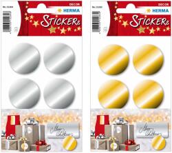 HERMA Etichete autocolante rotunde, 32 mm, HERMA, 18 buc/set argintiu