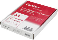 Optima File protectie cristal, cutie carton, 120 microni, 100 buc/set OPTIMA Premium