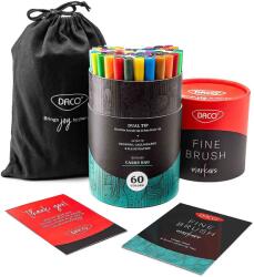 DACO Markere 2 capete DACO Fine Brush, 60 buc/set