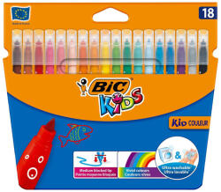 BIC Carioci ultralavabile BIC Kid Couleur, 18 culori/set