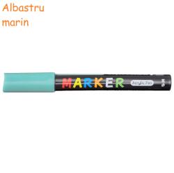 M&G Marker cu vopsea acrilica, varf rotund 2 mm, M-G albastru marin