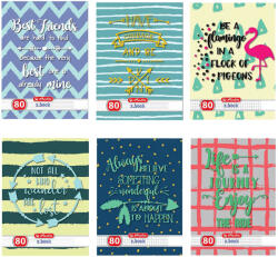 Herlitz Caiet scolar A4, 80 file, HERLITZ Quotes dictando
