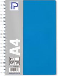 PAPERLAND Caiet cu spirala A4, 120 file, dictando, coperta plastic, PAPERLAND PP400 albastru