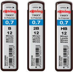 rOtring Mine creion 0, 7 mm 12 buc. /set ROTRING HB (dur)