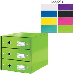 Leitz Suport documente birou cu 3 sertare LEITZ Click and Store 6048 galben Dulap arhivare