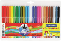 Centropen Carioci CENTROPEN Colour World 7550, 24 culori/set