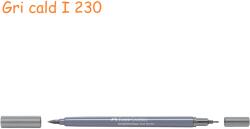 Faber-Castell Markere 2 capete, acuarela FABER-CASTELL Goldfaber Aqua Dual gri cald I 230