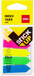 Deli Index autoadeziv plastic tip sageata 43x12 mm, 5 culori DELI Stick Up
