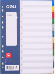 Deli Index plastic color numeric 1-12, DELI