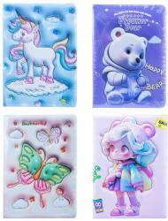  Carnet cu modele 3D, 80 file Unicorni