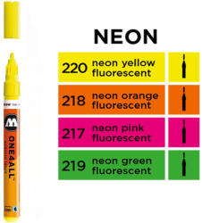 MOLOTOW Marker pictura cu vopsea acrilica, 2 mm MOLOTOW One4All 127HS Neon Fluorescent neon yellow fluorescent