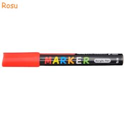 M&G Marker cu vopsea acrilica, varf rotund 2 mm, M-G rosu