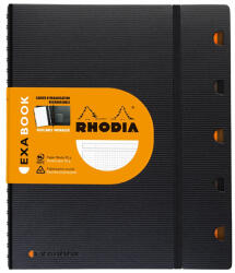 Rhodia Caiet cu spirala dubla A5, 80 file, 5 separatoare RHODIA Exabook