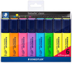 STAEDTLER Textmarker neon STAEDTLER Classic, 6+2 buc/set