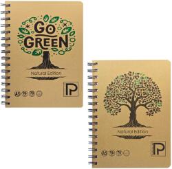 PAPERLAND Caiet cu spirala A5, coperta kraft, 96 file, PAPERLAND Go Green dictando