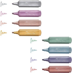 Faber-Castell Textmarker FABER-CASTELL Metallic 1546 argintiu