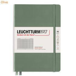 LEUCHTTURM1917 Caiet cu elastic A5, 125 file, matematica LEUCHTTURM1917 olive