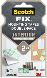 3M Pastile adezive permanente, 25x25 mm, SCOTCH Fix 3M, 16 buc/set