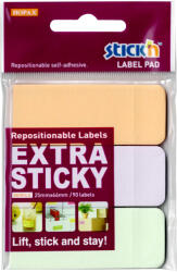 STICK'N Etichete autocolante color, 25x65 mm, 3x30 buc/set, STICK'N