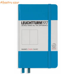 LEUCHTTURM1917 Caiet cu elastic A6, 94 file, velin, LEUCHTTURM1917 albastru azur